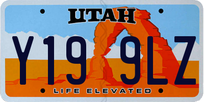 UT license plate Y199LZ