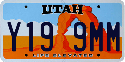 UT license plate Y199MM