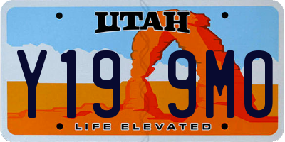 UT license plate Y199MO