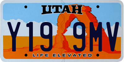 UT license plate Y199MV