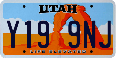 UT license plate Y199NJ