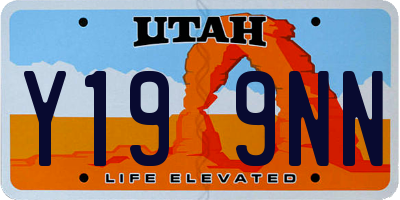 UT license plate Y199NN