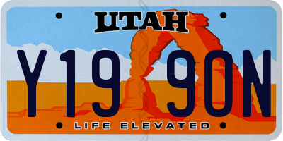 UT license plate Y199ON