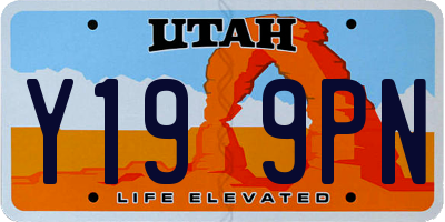 UT license plate Y199PN
