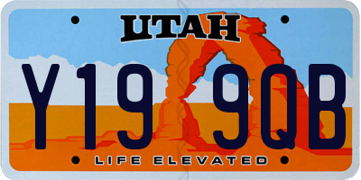 UT license plate Y199QB