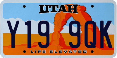 UT license plate Y199QK