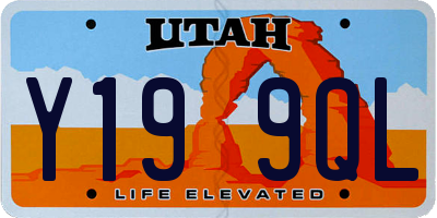 UT license plate Y199QL