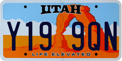 UT license plate Y199QN
