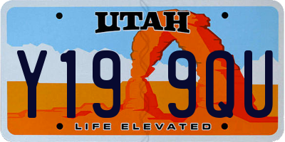 UT license plate Y199QU