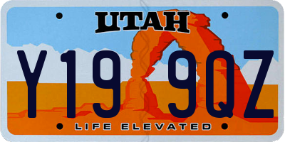 UT license plate Y199QZ
