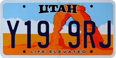 UT license plate Y199RJ