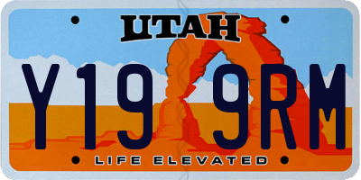 UT license plate Y199RM