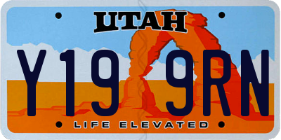 UT license plate Y199RN