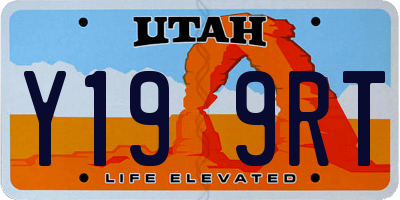 UT license plate Y199RT