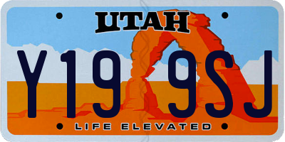UT license plate Y199SJ