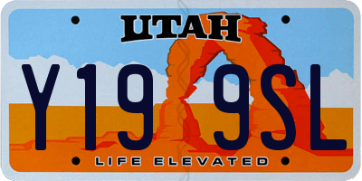 UT license plate Y199SL