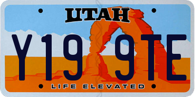 UT license plate Y199TE