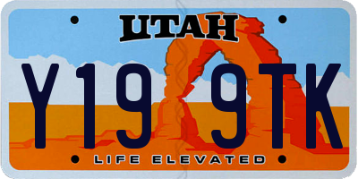 UT license plate Y199TK
