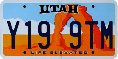 UT license plate Y199TM