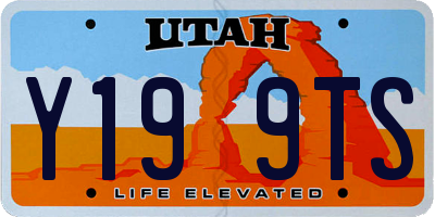 UT license plate Y199TS