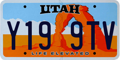 UT license plate Y199TV