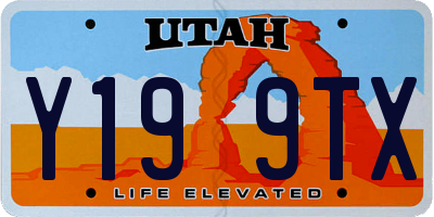 UT license plate Y199TX
