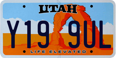UT license plate Y199UL