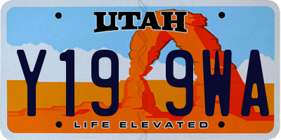 UT license plate Y199WA