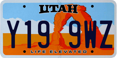 UT license plate Y199WZ