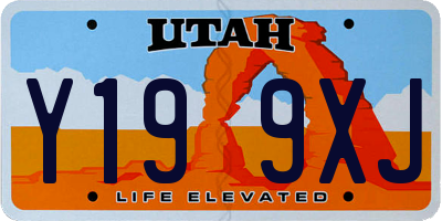 UT license plate Y199XJ