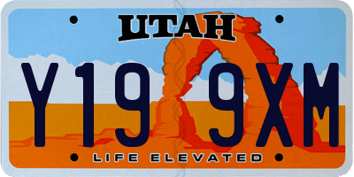 UT license plate Y199XM