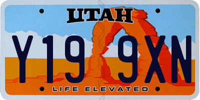 UT license plate Y199XN