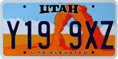 UT license plate Y199XZ