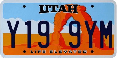 UT license plate Y199YM