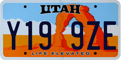 UT license plate Y199ZE
