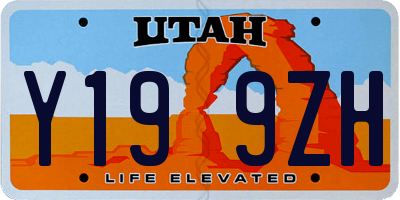 UT license plate Y199ZH