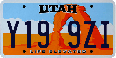 UT license plate Y199ZI