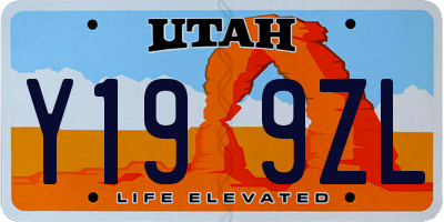 UT license plate Y199ZL
