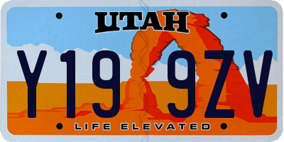 UT license plate Y199ZV