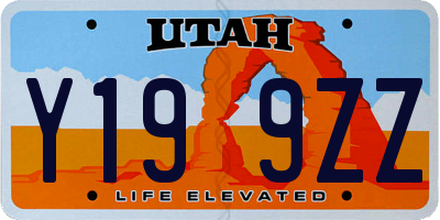 UT license plate Y199ZZ