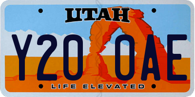 UT license plate Y200AE