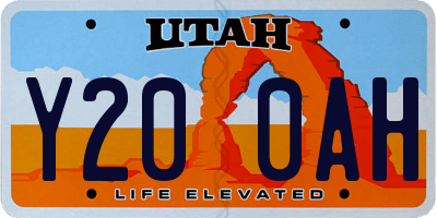 UT license plate Y200AH