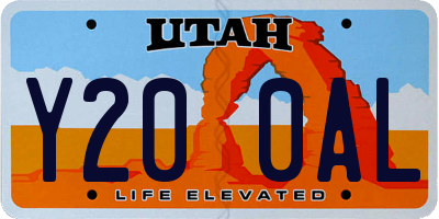UT license plate Y200AL