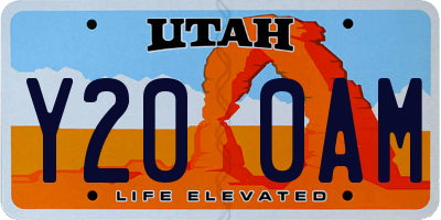 UT license plate Y200AM