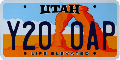 UT license plate Y200AP