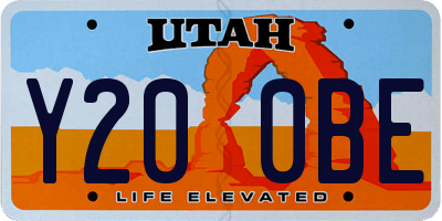 UT license plate Y200BE