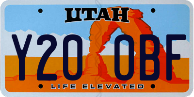 UT license plate Y200BF