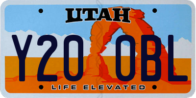 UT license plate Y200BL