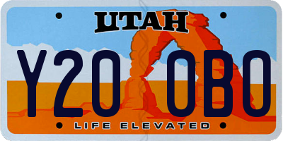 UT license plate Y200BO