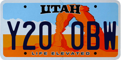 UT license plate Y200BW